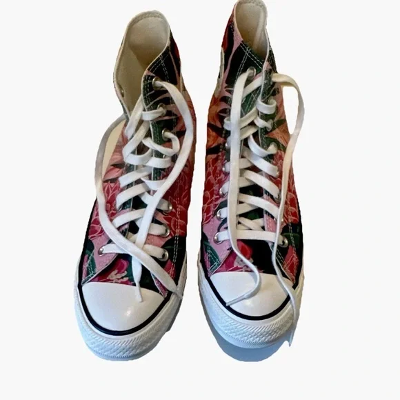 Jungle Scene Chuck Taylor High-Top Sneakers W10.5 M8.5 - Picture 9 of 10